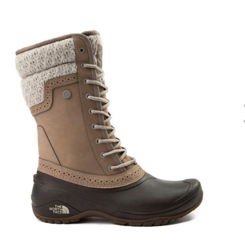 The North Face Brown and Black Winter Boots